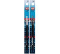 Prym Häkelnadeln Record Soft-Griff 1,50 mm silberfarbig Garn-Häkelnadel, Stahl, 1,5 mm (Packung mit 2)