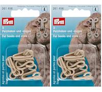 Prym Haken und Auge, Plastic, Beige, Eine Grösse, 3 (Packung mit 2)