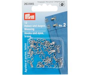 Prym Haken und Augen No. 2 (silberfarbig/ 12 St.)