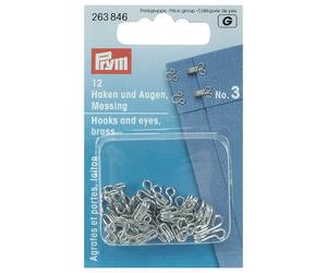 Prym Haken und Augen No. 3 (silberfarbig/ 12 St.)