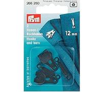 Prym Hosen-und Rockhaken, Metal, Schwarz, 12 mm Größe, 2