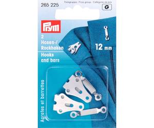 Prym Hosenhaken und Stege (12 mm/ silberfarbig/ 2 St.)