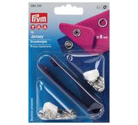 PRYM Nähfrei-Druckknopf "Jersey", Zackenring, 8mm, silberfarbig, Messing, Bekleidungsverschlüsse, Knöpfe