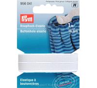 Prym 956042 Knopfloch-Elastic glattes Band 18 mm schwarz