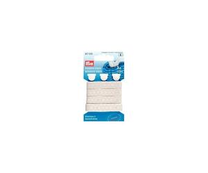 Prym Knopfloch-Elastic mit 3 Knöpfen 12 mm weiß