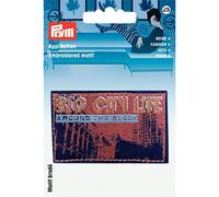 Prym Label Big City Life Designer Bügelbild Aufnäher Motiv Mischgewebe, Polyester, Mehrfarbig