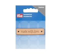 Prym Label Leder 'made with love' (60 x 13 mm/ rechteckig/ 1 St.)