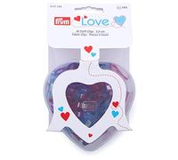 Prym Love 610185 Stoffclips 2,6cm, Herzbox, 40 Stück, Farbig Sortiert, Blau, Pink, Lila
