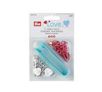 Prym Love Druckknopf Jersey Color MS 8 mm rot, Messing, 9 mm, 390701-1