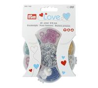 Prym Love Jersey Ring Druckknöpfe in Blumenbox (8 mm/ 6 Farben/ 6 x 10 St.)