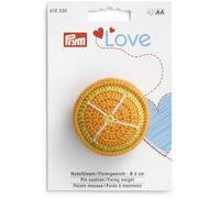 Prym Love Nadelkissen Fixiergewicht Design Orange (Ø 6 cm/ gehäkelt)