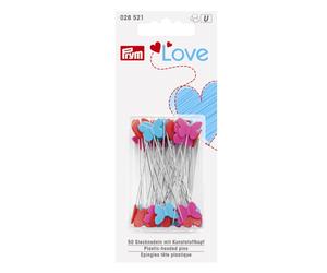 Prym Love Stecknadeln (50 x 0,60 mm/ Herz-Schmetterling/ 50 St.)