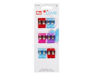 Prym Love Stoffclips (26 x 10 mm/ bunt/ 12 St.)