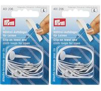 PRYM Nähfrei-Aufhänger für Leinen, 5 STK, Weiß (Packung mit 2)