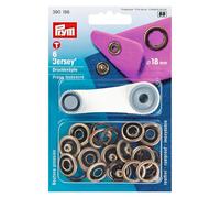 Prym Nähfrei Druckknöpfe Jersey Zackenring 18mm altmessing