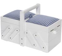 Prym Nähkasten Holz S (klein) weiß mit Stoff