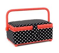 Prym Nähkorb Polka Dots S (schwarz/ weiß)