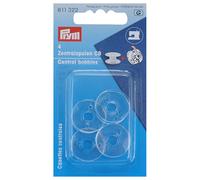 Prym Nähmaschinenspulen Kunststoffspulen CB-Greifer mit Löchern 20,5 mm transparent – 4 St.