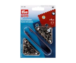 Prym Ösen mit Scheiben (5,0 mm/ altmessing/ 40 St.)