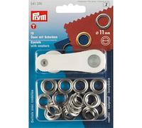 Prym Ösen und Scheiben, 11,0mm, silberfarbig