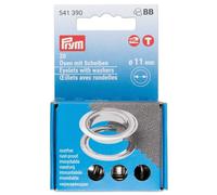 Prym Ösen und Scheiben 11,0 mm silber gefärbt für Creative Tool, 20 St