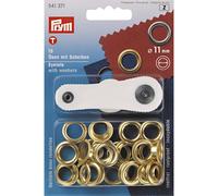 Prym Ösen und Scheiben Messing 11,0 mm goldfarbig