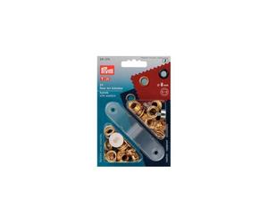 Prym Ösen und Scheiben MS 8,0 mm goldfarbig