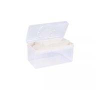 Prym Organizer Box M 3l Creme, transparente Aufbewahrungsbox mit Einsatz, Sortierbox für Nähzubehör, Bastelmaterial, Werkzeug und Kleinteile, stapelbar