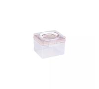 Prym Organizer Box S 1,7l Beige, transparente Aufbewahrungsbox mit Einsatz, Sortierbox für Nähzubehör, Bastelmaterial, Werkzeug und Kleinteile, stapelbar