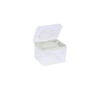 Prym Organizer Box S 1,7l Salbei, transparente Aufbewahrungsbox mit Einsatz, Sortierbox für Nähzubehör, Bastelmaterial, Werkzeug und Kleinteile, stapelbar