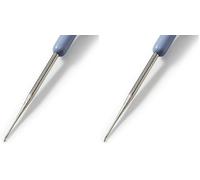 Prym PRYM_175323-1 Häkelnadeln KST-Griff ST 1,00 mm silberfarbig Garn-Häkelnadel, Stahl, 1 mm (Packung mit 2)