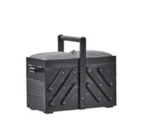 Prym Nähkasten Holz M mit Stoff (schwarz)