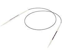 PRYM Rundstricknadel, ergonomisches Design/Nadeln, Kunststoff, Mehrfarbig, 4 mm, 80 cm, Alabasterweiß