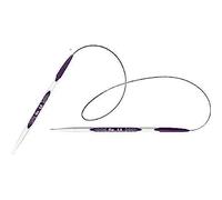 PRYM Rundstricknadel, ergonomisches Design/Nadeln, Kunststoff, Mehrfarbig, 7 mm, 60 cm Länge, Alabasterweiß