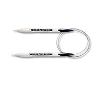 PRYM Rundstricknadel, ergonomisches Design/Nadeln, Kunststoff, Mehrfarbig, 9 mm, 80 cm, Alabasterweiß, natürlich