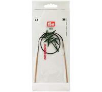 Prym Rundstricknadeln 40 cm 2,50 mm Rundstricknadel, Bambus, Natur, 2,5 mm