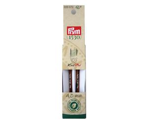 Prym Rundstricknadelspitzen kurz Natural (Stärke 4,0 / 8,7 cm)