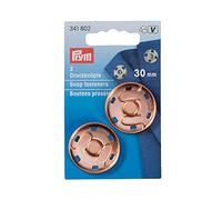 Prym Sew-on snap Fastener Brass, Metal, Rose Gold, 9.3 x 5.7 x 0.7 cm