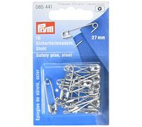 Prym Sicherheitsnadeln 085441, 27mm, silber, Metall, 16 Stück