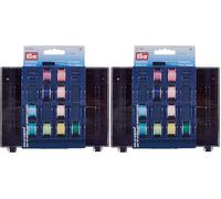 Prym Spulendose für 32 Nähmaschinenspulen leer, Violett, Transparent (Packung mit 2)