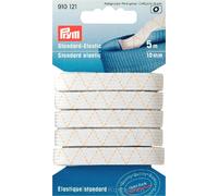 Prym 910121 Standard Elastic Gummiband 10 mm x 5 m - elastisches Nähband in Weiß, Oeko-TEX Zertifiziert, Kochfest & trocknergeeignet - Gummilitze für Hosen, Röcke, Pyjamas, Jacken