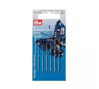 Prym Sticknadeln ohne Spitze Nr. 24 Ø 0,8 mm x 37 mm Stahl Gold/Silber 6 St.