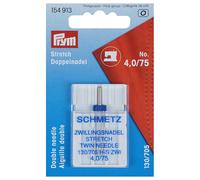Prym 154913 Doppel-Nähmaschinennadel Stretch, 130/705, No. 75/4,0 mm