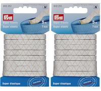 Prym Super-Elastic 7 mm weiß (Packung mit 2)