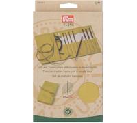 Prym Häkelnadel-Set Tunesisch in Nadeltasche Natural (Stärken 3,5-8,0 mm)