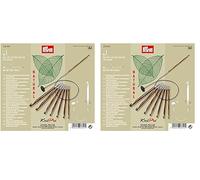 Prym Tunesische Set Natural 3,5-8,0 mm Häkelnadel, Wood, Mehrfarbig, 3,5-8 mm (Packung mit 2)
