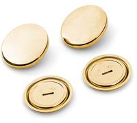 Prym 323120 Überziehbare Knöpfe ohne Werkzeug MS 19 mm silberfarbig