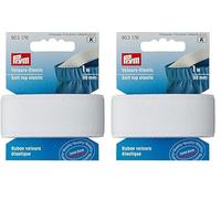Prym Velour-Elastic 30 mm weiß, 51% PES 33% ED 16% PA (Packung mit 2)