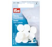 Prym Wäsche-Doppelknöpfe (15 mm/ weiß/ 9 St.)