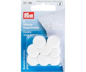 Prym Wäsche-Doppelknöpfe (17 mm/ weiß/ 8 St.)